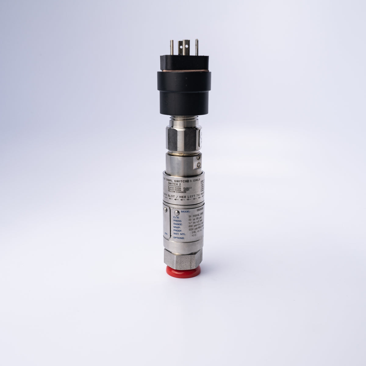 12SHSN5BM515 SWITCH-PRESSURE,5 AMP,25-65 PS - Mathers Controls